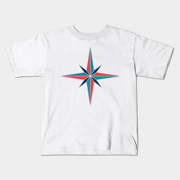 Compass Rose Kids T-Shirt by SWON Design